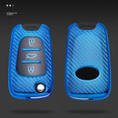 For KIA Folding 3-button Car TPU Key Protective Cover Key Case with Key Ring (Green)