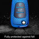 For KIA Folding 3-button Car TPU Key Protective Cover Key Case with Key Ring (Pink)