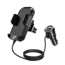 A20 Pro Car Charger MP3 Player Bluetooth Receiver FM Transmitter Call Hands-free Holder