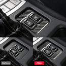 Car Carbon Fiber Seat Heating Panel Decorative Sticker for Subaru BRZ / Toyota 86 2013-2019, Left and Right Drive Universal with Hole (Black)