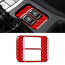 Car Carbon Fiber Seat Heating Panel Decorative Sticker for Subaru BRZ / Toyota 86 2013-2019, Left and Right Drive Universal with Hole (Red)