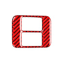 Car Carbon Fiber Seat Heating Panel Decorative Sticker for Subaru BRZ / Toyota 86 2013-2019, Left and Right Drive Universal with Hole (Red)