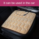 Car USB Seat Heater Cushion Warmer Cover Winter Heated Warm Mat, Style: Heart Shape (Black)