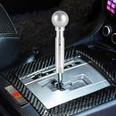 Universal Car Pressable Telescopic Gear Head Gear Shift Knob, Length 18.5cm (Silver)