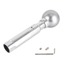 Universal Car Pressable Telescopic Gear Head Gear Shift Knob, Length 18.5cm (Silver)