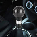 Universal Car Pressable Telescopic Carbon Fiber Gear Head Gear Shift Knob, Length: 9.5cm (Black)