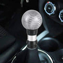 Universal Car Pressable Telescopic Carbon Fiber Gear Head Gear Shift Knob, Length: 9.5cm (Silver)