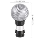Universal Car Pressable Telescopic Carbon Fiber Gear Head Gear Shift Knob, Length: 9.5cm (Silver)