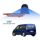PZ477 Car Waterproof 170 Degree Brake Light View Camera + 7 inch Rearview Monitor for Ford Transit Custom
