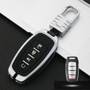 Car Luminous All-inclusive Zinc Alloy Key Protective Case Key Shell for Haval D Style Smart 4-button (Silver)