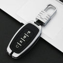 Car Luminous All-inclusive Zinc Alloy Key Protective Case Key Shell for Haval D Style Smart 4-button (Silver)