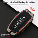 Car Luminous All-inclusive Zinc Alloy Key Protective Case Key Shell for Haval D Style Smart 4-button (Silver)