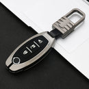 Car Luminous All-inclusive Zinc Alloy Key Protective Case Key Shell for Nissan B Style Smart 3-button (Gun Metal)