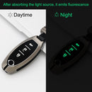 Car Luminous All-inclusive Zinc Alloy Key Protective Case Key Shell for Nissan B Style Smart 3-button (Gun Metal)