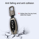 Car Luminous All-inclusive Zinc Alloy Key Protective Case Key Shell for Nissan B Style Smart 3-button (Silver)