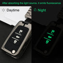 Car Luminous All-inclusive Zinc Alloy Key Protective Case Key Shell for Volkswagen A Style Folding 3-button(Colour)