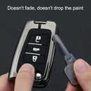 Car Luminous All-inclusive Zinc Alloy Key Protective Case Key Shell for Volkswagen A Style Folding 3-button(Gun Metal)