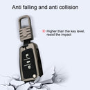 Car Luminous All-inclusive Zinc Alloy Key Protective Case Key Shell for Volkswagen A Style Folding 3-button(Colour)