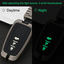 Car Luminous All-inclusive Zinc Alloy Key Protective Case Key Shell for Toyota B Style Folding 2-button (Gun Metal)