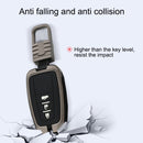 Car Luminous All-inclusive Zinc Alloy Key Protective Case Key Shell for Toyota B Style Folding 2-button (Gun Metal)