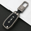 Car Luminous All-inclusive Zinc Alloy Key Protective Case Key Shell for Ford D Style Folding 3-button (Gun Metal)