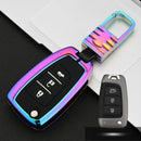 Car Luminous All-inclusive Zinc Alloy Key Protective Case Key Shell for Hyundai J Style Folding 3-button (Colour)