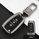 Car Luminous All-inclusive Zinc Alloy Key Protective Case Key Shell for Hyundai J Style Folding 3-button (Gun Metal)