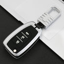 Car Luminous All-inclusive Zinc Alloy Key Protective Case Key Shell for Hyundai J Style Folding 3-button (Silver)