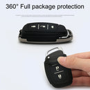 Car Luminous All-inclusive Zinc Alloy Key Protective Case Key Shell for Hyundai J Style Folding 3-button (Gun Metal)