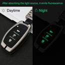 Car Luminous All-inclusive Zinc Alloy Key Protective Case Key Shell for Hyundai J Style Folding 3-button (Colour)