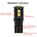 10 PCS T10/168/194 DC12V / 1W / 6000K / 60LM Car Decoding Clearance Lights with 12LEDs SMD-3030 Lamp Beads