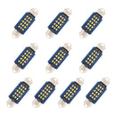 10 PCS 39mm DC12-24V / 1W / 6000K / 60LM 15LEDs SMD Car Reading Lamp Dome Light