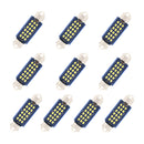 10 PCS 41mm DC12-24V / 1W / 6000K / 60LM 18LEDs SMD Car Reading Lamp Dome Light