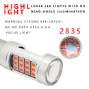 2 PCS 3157 DC12V / 2.2W Car Strobe Brake Lights with 42LEDs SMD-2835 Lamps(Red Light)