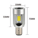BA20D DC12-80V / 20W / 6000K / 2000LM Motorcycle Headlight with Angel Eyes (Red)