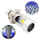 H4 DC12-80V / 20W / 6000K / 2000LM Motorcycle Headlight with Angel Eyes (Blue)