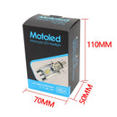 H4 DC12-80V / 20W / 6000K / 2000LM Motorcycle Headlight with Angel Eyes (Blue)