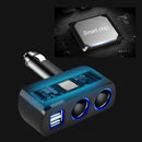 SHUNWEI SD-1918 80W 3.1A Car 2 in 1 Dual USB Charger (Black)