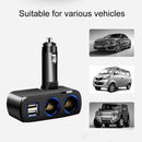SHUNWEI SD-1918 80W 3.1A Car 2 in 1 Dual USB Charger (Black)