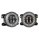 2 PCS DC12V-30V / 30W / 3A / 1440LM 12LEDs 4 inch Car LED Colorful Fog Light, Style: White Background (White Light)