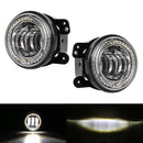 2 PCS DC12V-30V / 30W / 3A / 1440LM 12LEDs 4 inch Car LED Colorful Fog Light, Style: White Background (White Light)