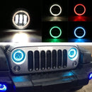 2 PCS DC12V-30V / 30W / 3A / 1440LM 12LEDs 4 inch Car LED Colorful Fog Light, Style: Black Background(Yellow Light)