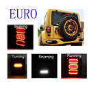 1 Pair 15W DC 12V IP67 4 in 1 Car LED Tail Lights / Driving Lights / Brake Lights/Turn Reverse, European Version
