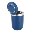 Portable Car Stainless Steel Liner Cigarette Ashtray with Light (Dark Blue)
