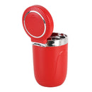 Portable Car Stainless Steel Liner Cigarette Ashtray with Light (Red)