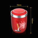Portable Car Stainless Steel Liner Cigarette Ashtray with Light (Red)