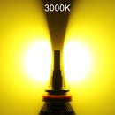 2 PCS H11 DC12V / 28W / 6000K / 4300K / 3000K Car Triple Color LED Headlight with CSP Lamp Beads and Decoding