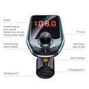 D5 Multifunctional Car Dual USB Charger MP3 Music Player Bluetooth FM Transmitter (Mint Green)