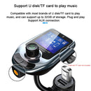 D5 Multifunctional Car Dual USB Charger MP3 Music Player Bluetooth FM Transmitter (Black)