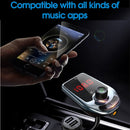 D5 Multifunctional Car Dual USB Charger MP3 Music Player Bluetooth FM Transmitter (Mint Green)